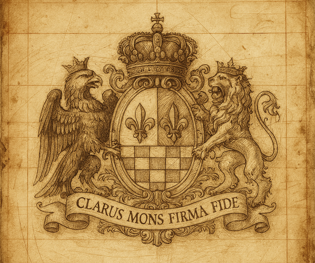 Junto con la promulgación de la ley, la Casa Real hizo pública la primera ilustración del escudo (1919).