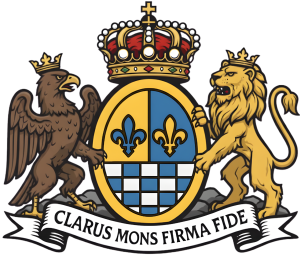 Escudo heráldico de Claramonte, estilizado para su uso corporativo.