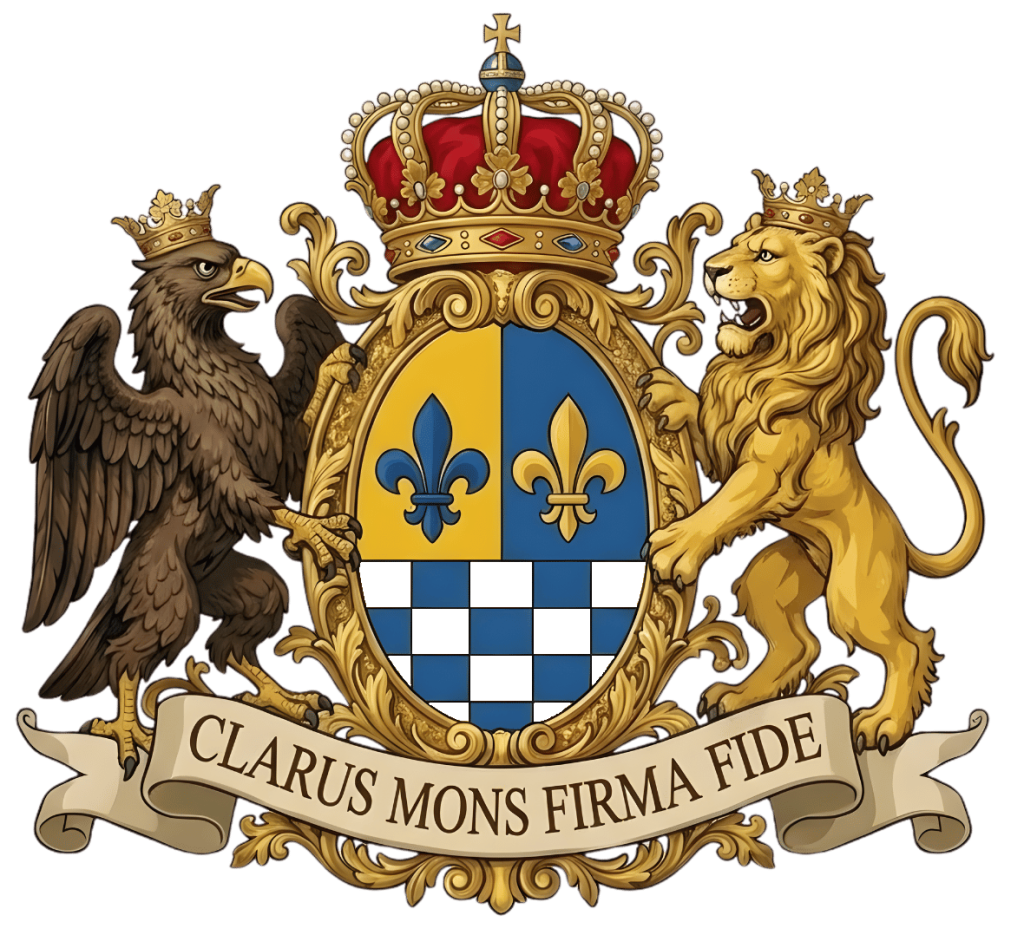 Representación oficial del Escudo heráldico del Reino de Claramonte.